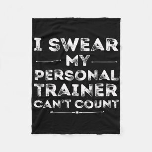 Mijn personal trainer kan geen grappige gym workou fleece deken