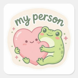Mijn Persoon Kikker Sticker Schattige Kikker Knuff