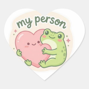 Mijn Persoon Kikker Sticker Schattige Kikker Knuff