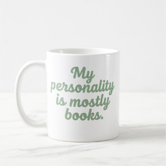 Mijn persoonlijkheid is meestal boeken Funny lezer Koffiemok