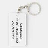 Mijn Pet, Dog is Home Alone Card Sleutelhanger (achterkant)