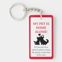 Mijn Pet, Dog is Home Alone Card Sleutelhanger
