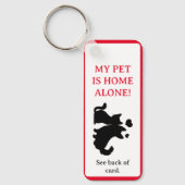 Mijn Pet, Dog is Home Alone Card Sleutelhanger (Voorkant)