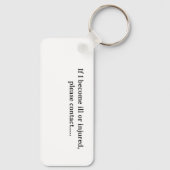 Mijn Pet, Dog is Home Alone Card Sleutelhanger (Achterkant)