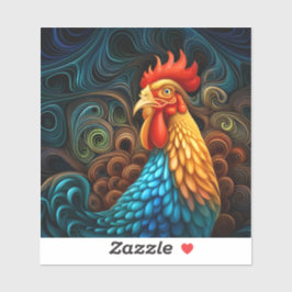 Mijn Pet Rooster Glimlacht nooit Vinyl Sticker