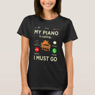 Mijn Piano noemt muzikant van muziekspeler T-shirt