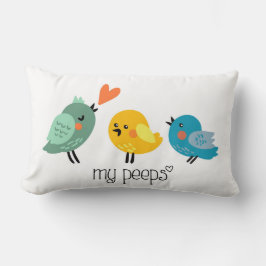 Mijn piepjes | Schattige vogelkussen | Met de hand Kussen