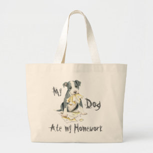 Mijn Pit Bull Ate Mijn Homework Grote Tote Bag