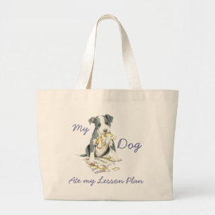 Mijn Pit Bull Ate Mijn Lesson Plan Grote Tote Bag