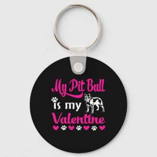 Mijn Pitbull Is Mijn Valentijn Sleutelhanger