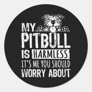Mijn Pitbull is onheilspellend voor mij... je moet Ronde Sticker