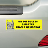MIJN PITBULL IS SLIMMERE BUMPERSTICKER (Op auto)