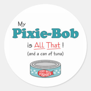 Mijn pixie-Bob is alles. Funny Kat Ronde Sticker