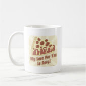 Mijn Pizza Love is Deep Dish Funny Slogan Koffiemok (Links)