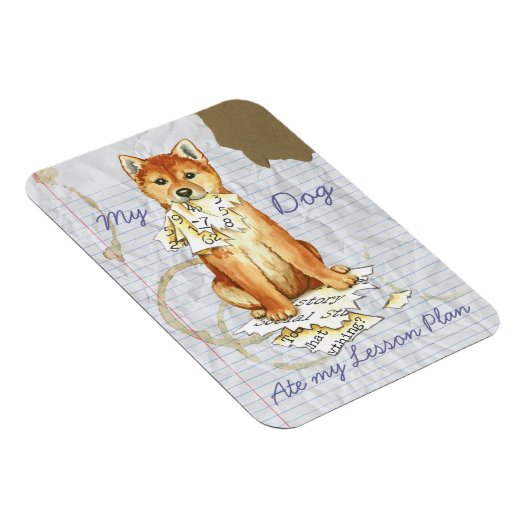 Mijn plan van Shiba Inu Ate Mijn Lesson Magneet (Rechterzijde)