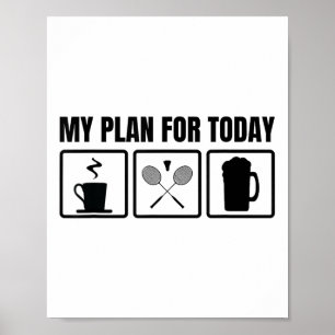 Mijn plan voor het huidige Badminton Player-progra Poster