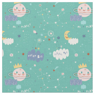 Mijn planeet Dream Big Little One Pattern Stof