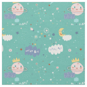 Mijn planeet Dream Big Little One Pattern Stof