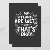 Mijn Planten Zijn Nat En dat is oké Tuinierliefheb Bedankkaart (Voorkant / Achterkant)