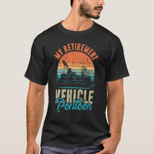 Mijn Pontoon Boat Kapitein Retirement Vehicle T-shirt
