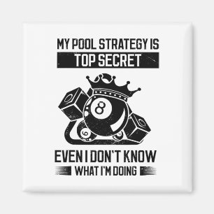 Mijn poolstrategie is zeer geheim, ook al weet ik magneet