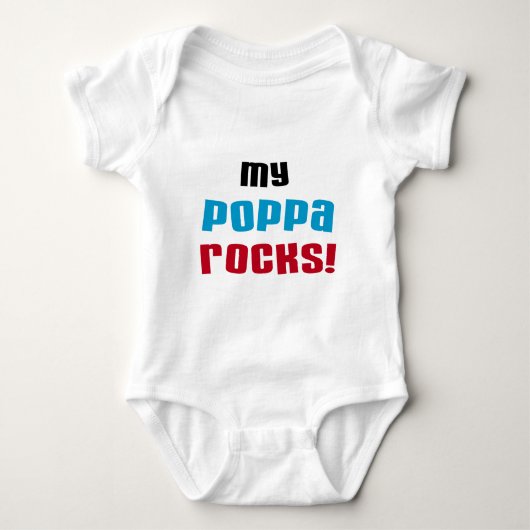 Mijn Poppa Rocks Tshirts en geschenken (Voorkant)