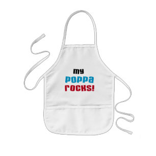 Mijn Poppa Rocks Tshirts en geschenken Kinder Schort
