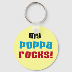 Mijn Poppa Rocks Tshirts en geschenken Sleutelhanger