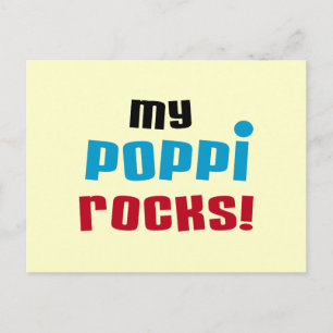 Mijn Poppi Rocks T-shirts en geschenken Briefkaart