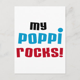 Mijn Poppi Rocks T-shirts en geschenken Briefkaart