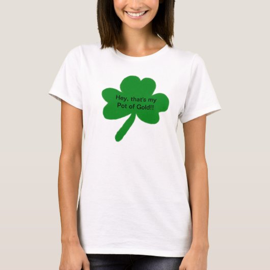 Mijn pot met Gold Shamrock T-Shirt (Voorkant)