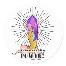 Mijn Power claimen! slogan Crystal sticker