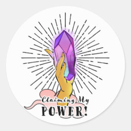Mijn Power claimen! slogan Crystal sticker