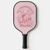 Mijn prachtige World Retro Flowers Pickleball Paddle (Achterkant)