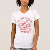 Mijn prachtige World Retro Flowers T-shirt (Voorkant)