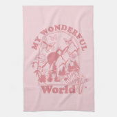 Mijn prachtige World Retro Flowers Theedoek (Verticaal)