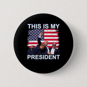 Mijn President is de verkiezing van Trump in 2024 Ronde Button 5,7 Cm