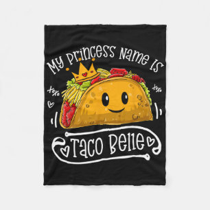 Mijn prinsessennaam is Taco Belle Funny Pun Cinco Fleece Deken