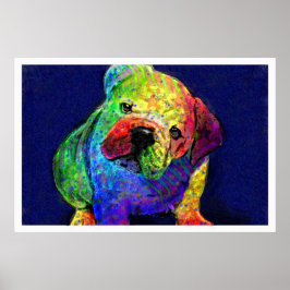 mijn psychedelische bulldog poster
