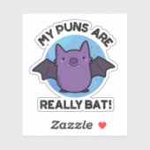 Mijn puns zijn echt grappige dierenbonen. sticker (Vel)