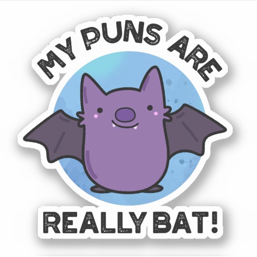 Mijn puns zijn echt grappige dierenbonen. sticker (Voorkant)