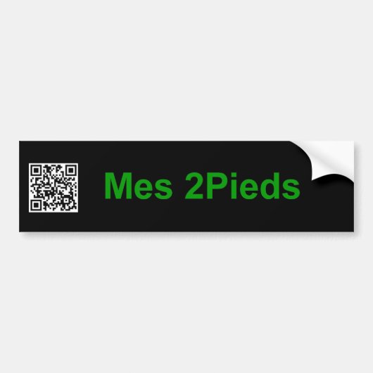 Mijn QR-code Kaywa Dan Bizet Bannière Mes2Pieds Bumpersticker (Voorkant)