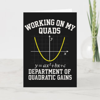 Mijn quadriceps trainen Funny Algebra Wiskunde Gym Kaart