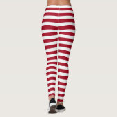 Mijn Ragdoll ~ Rode & Witte Stripes Leggings (Achterkant)