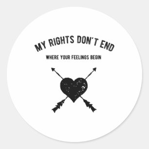 Mijn rechten eindigen niet waar je afbeeldingen be ronde sticker