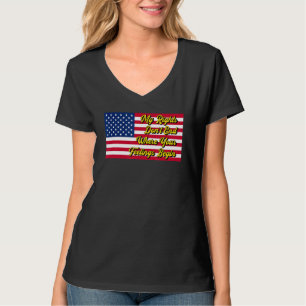 Mijn rechten eindigen niet waar je gevoelens begin t-shirt