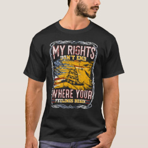 mijn rechten eindigen niet waar je gevoelens begin t-shirt