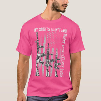 Mijn rechten eindigen niet waar jouw gevoelens beg t-shirt