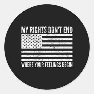 Mijn rechten maken geen einde aan het conservatiev ronde sticker