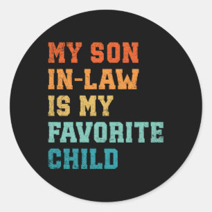 Mijn rechtse zoon is mijn favoriete Humor van de k Ronde Sticker